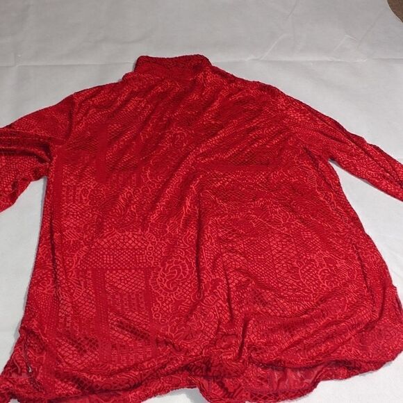 Notations women's blouse red size 1x - Picture 8 of 9